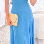 ZARA Blue Linen Blend Midi Dress Photo 0