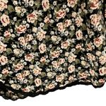 Barbizon vintage black flower print with lace trim camo dress size large Photo 4