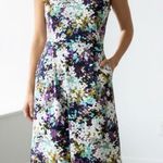 Lands' End Multicolor Floral Midi Dress size 12 Photo 0