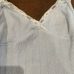 Urban Outfitters  UO blue lace trim ribbed rib knit mini dress size large Photo 1