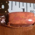 Mojave Orange Turquoise 18K Plated Pendant Stainless Steel Necklace Photo 7