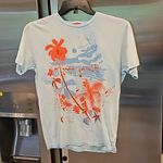 💕MOTHER💕 The Rowdy Tee ~ 100% Supima Cotton Lighten Up Beach Graphic XS NWOT Blue Photo 9