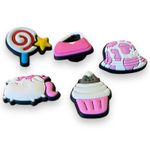5 Shoe Clog Charms Decorations Cupcake Lollipop Purse Photo 1