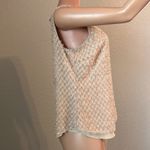 Donna Karan  FEATHERY TEXTURED BROWN TAN BLOUSE LARGE TANK LIGHTWEIGHT #119 Photo 2