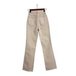 Helmut Lang  Off White Cream Fringe Bottom High Rise Flare Jeans Size Women's 25 Photo 1