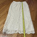 Isabel Marant  Evelina Faux Wrap Cotton Guipure Lace Midi Skirt in‎ Ecru Photo 9