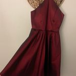 Camille La Vie Wine Red Halter Dress Photo 1