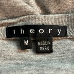 Theory  Top Medium Warm Gray Deep V Neck‎ Loose Comfy Casual Chic Minimalist Photo 3