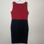 Rinascimento Red Black Colorblock Faux Necklace Sheath Dress Size 50 Italy Photo 10
