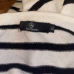 LILLUSORY Striped Black and White Cardigan Sweater good buttons top shirt XL Photo 4