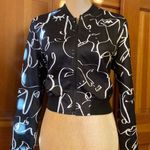 NWT, Lavishly Paris Women’s Designer Graphics Zip Up. Black Photo 14