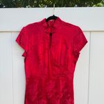 All that jazz Vintage Red Jacquard Dress | Made in USA Photo 13