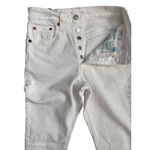 Levi's 501 Premium Skinny Distressed Jeans White Size 24 Photo 3