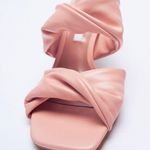 ZARA pink thick strap mule heel sandals blogger style | US 10, EU 41 Photo 5