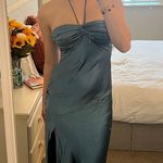 Selfie Leslie Kindred Spirit Strapless Gathered Bust Midi Dress Blue Photo 4