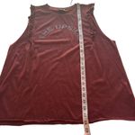 THE UPSIDE Logo Frill Muscle Tee Shirt Tank Maroon Ruffle Arrow Sleeveless 12 Red Photo 13