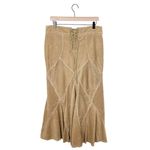 Cordelia Corduroy Patchwork Long Length Maxi Skirt Y2K Boho Hippie Size Medium Tan Photo 1