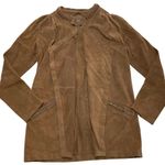 Max & Moi Jacket Womens 36 Small Brown‎ Suede Leather Chain Link Cowgirl Western Brown Photo 0