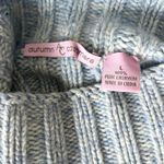 autumn cashmere Light Blue Ribbed Mock Neck 100% Cashmere Sweater Size Large Photo 4