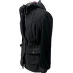 EDEN SOCIETY Faux Fur Wooly Coat Stitchfix Cinch Waist Jacket Black NWT Small Photo 1