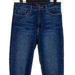 Just Black Denim High Rise Skinny Distressed Hem Stretch Ankle Jean 28 Dark Wash Photo 1