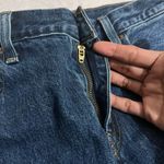 LEVI'S Distressed Zip Fly Denim High Waist Skirt Size 26 EUC Blue Photo 9