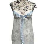 Apt. 9  Vintage Y2K Sheer Babydoll Top M Mesh Lace Embroidered Lingerie Blouse Photo 0