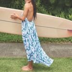 Mikoh  Hamptons Dress palm leaf print maxi womens Green (large) beach vacation Photo 3