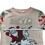 No Boundaries Pink and Red Knit Sleeve with Silver Fringe Sweater Photo 2