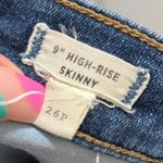 Madewell Skinny Jeans 9" High Rise Blue Denim Dark Wash Button-Fly Sz 26 P Photo 6