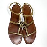 Tory Burch  Lowell Flat Gladiator Sandal in Gold Size 9.5 Photo 3