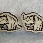 Avatar Appa Wood Stud Earrings Tan Photo 1