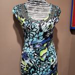 Alberto Makali  Beaded fringe neckline sheath dress with POCKETS Photo 2