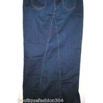 Genetic Denim Womens Dark Long NWT Jean Skirt 29 32 X 42 Tall Anthropologie Slit Photo 10