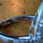 Blue Star Sapphire Rainbow Moonstone Sterling Silver Cocktail Ring Size 7 Photo 5