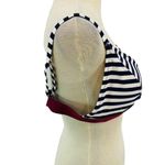 Old Navy Bralette Swim Bikini Navy Burgundy Stripe Womens XXL Photo 5