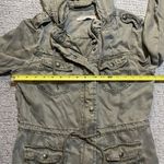 Max jeans  Women's Small Green Utility Jacket Military Drawstring Cinched Waste Photo 9