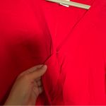 L'Academie Red V Neck Long Bell Sleeve Tie Waist Mini Dress Size Small Photo 2