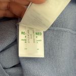 J.Crew  Cashmere Silk Blend Wide V-Neck Sweater T-Shirt in Hazy Hydrangea Photo 8