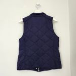 Lauren Ralph Lauren Navy Diamond Quilted Sleeveless Vest Collared Zip Front M Blue Size M Photo 4