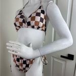 Zaful  Halter Bikini for Women Triangle Bikini Sets Tie Side High Cut Size 10. Photo 0