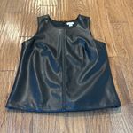J.Crew black faux leather shell tank size xs Black Photo 1