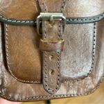 HANDMADE ARTESIAN Indigenous Brown Leather Southwestern Woven BOHO Crossbody Bag Photo 8