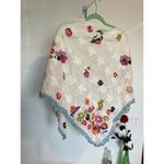 J.JILL embroidered triangle shawl/scarf cream with vivid colors‌‌ White Size M Photo 5