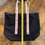 Victoria's Secret  Black Canvas Tote with red signature Photo 9