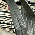 Betsey Johnson Black and White Striped Tote Bag Hot Pink Pom Y2K Travel Classic Photo 15