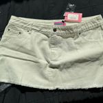 Edikted White Denim Mini Skirt Photo 0