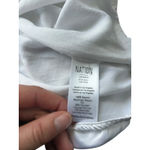 Nation Ltd Marie Top White Satin Short Sleeve Crew Neck Top Shirt XS Photo 9