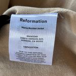 Reformation ‎ Marco Bomber Jacket Marzipan Beige Size Large Photo 4