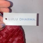 Red Woven Lulu Dharma Bucket Bag Purse & Dust Bag Photo 8